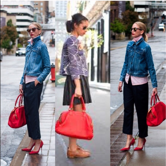 JCrew Biennial Red Leather Satchel - Picture 16 of 16